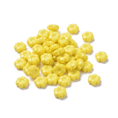 Opaque Acrylic Flower Beads X-SACR-R821-06-1