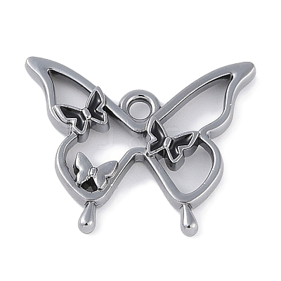 Rack Plating Alloy Enamel Pendants PALLOY-F018-15B-02-1