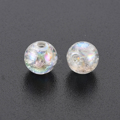 Transparent Crackle Acrylic Beads MACR-S373-66-L06-1