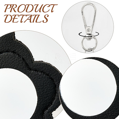 2Pcs 2 Colors PU Leather Pendant Decorations HJEW-CL0001-16A-1