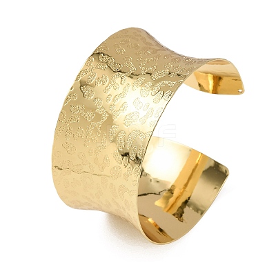 Hammered Brass Cuff Bangles for Women BJEW-A163-04B-G-1