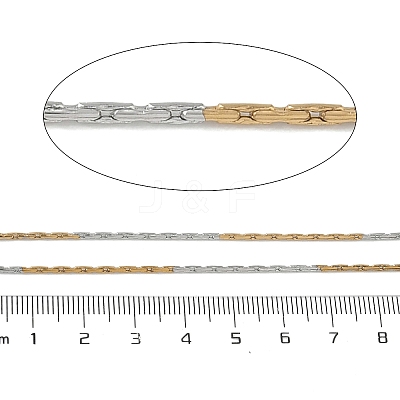 Two Tone 304 Stainless Steel Boston Link Chains CHS-G050-08GP-1