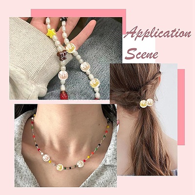8Pcs Transparent Resin Beads RESI-YW0005-96C-1