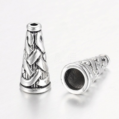 Tibetan Style Cone Alloy Bead Caps X-PALLOY-I112-14AS-1