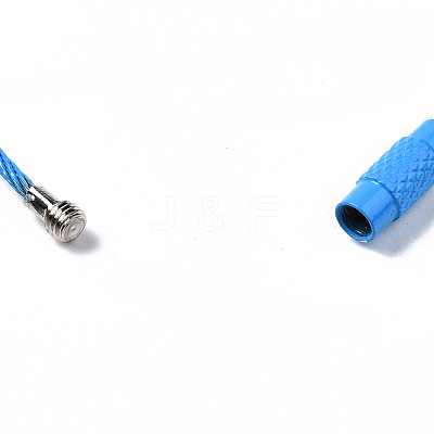 Spray Painted 201 Stainless Steel Wire Cable Keychains X-BJEW-T019-01-1
