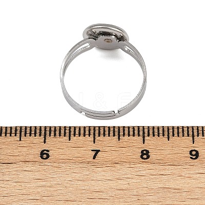304 Stainless Steel Cuff Ring Components STAS-D372-06P-02-1