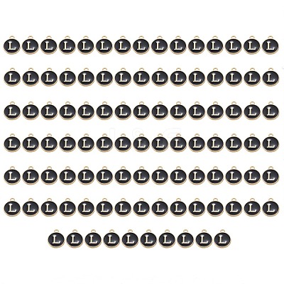 Golden Plated Enamel Alloy Charms ENAM-SZ0001-26B-L-1