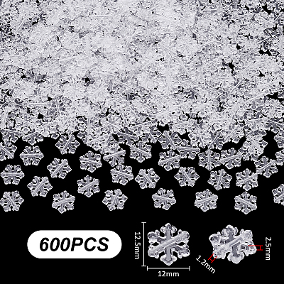 600Pcs Transparent Acrylic Beads MACR-UN0001-09-1