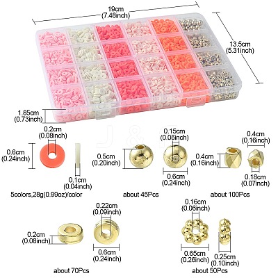 DIY Heishi Polymer Clay Beads Jewelry Making Finding Kit DIY-FS0005-94C-1