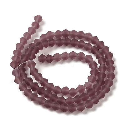 Imitate Austrian Crystal Frosted Glass Beads Strands GLAA-F029-TM2mm-B04-1