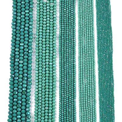 Electroplate Opaque Solid Color Glass Beads Strands EGLA-A044-P1mm-L31-1