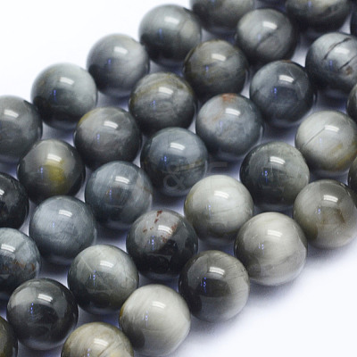 Natural Hawk's Eye Beads Strands G-L478-02-8mm-1