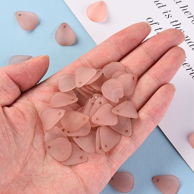 Transparent Frosted Acrylic Pendants MACR-S371-09A-763-1