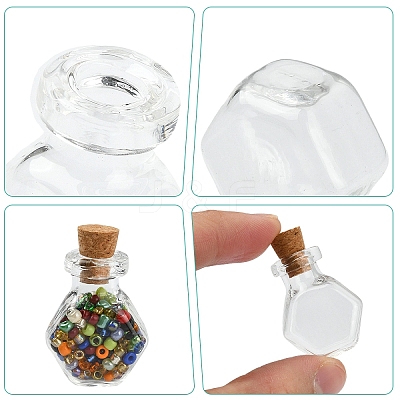 9Pcs 9 Styles Glass Bottles AJEW-YW0002-17-1