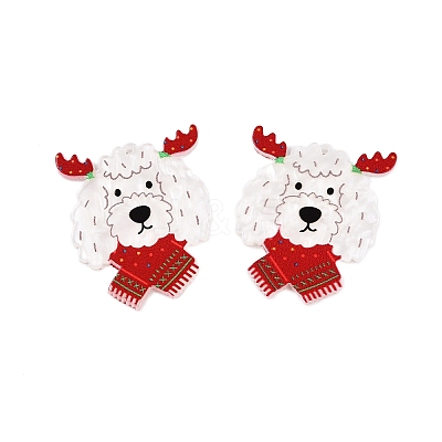 Christmas Theme Printing Acrylic Pendants BACR-N002-01M-1