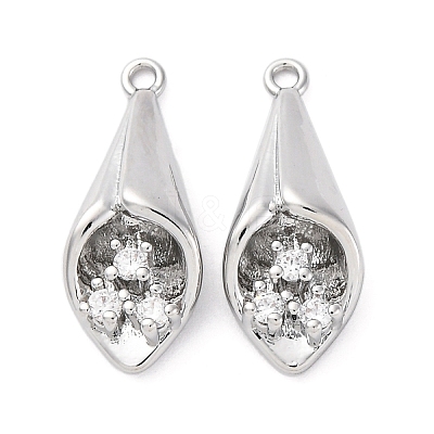 Brass Rhinestone Pendants KK-E793-24P-1
