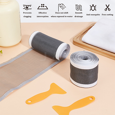 2 Sets 2 Style PVC Floor Drain Sticker TOOL-BC0002-58-1
