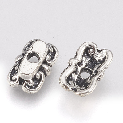 Tibetan Style Alloy Bead Caps TIBE-T011-174AS-LF-1