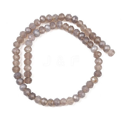 Natural Grey Agate Beads Strands G-C259-A36-5x8mm-1