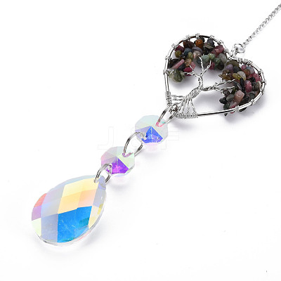 Natural Tourmaline Big Pendants G-N333-008H-1