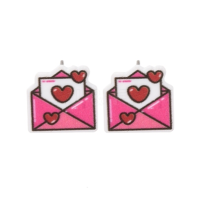 Wood Stud Earrings EJEW-M063-01X-1