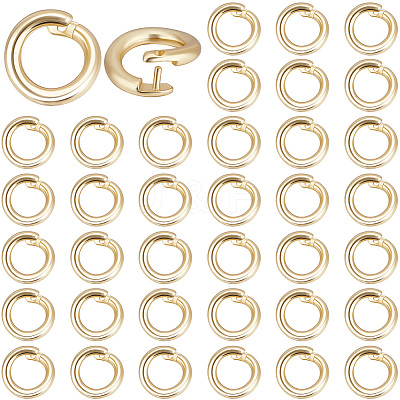 Brass Twister Clasps KK-BBC0023-90G-1