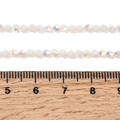 AB Color Plated Opaque Glass Beads Strands GLAA-G127-02I-1