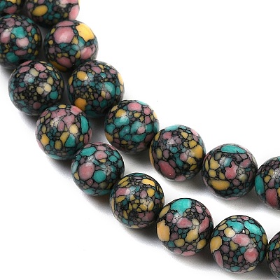 Natural Agate Beads Strands G-U030-C01-8mm-1