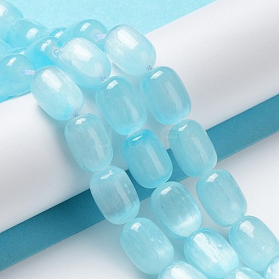 Natural Selenite Beads Strands G-F750-03-1