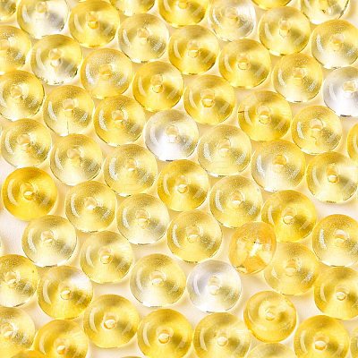 Spray Painted Transparent Glass Seed Beads SEED-T007-05A-1