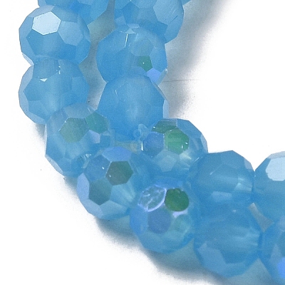 Imitation Jade Glass Beads Strands X-EGLA-A035-J4mm-L07-1
