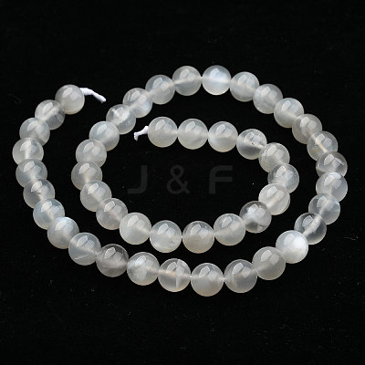 Natural White Moonstone Beads Strands G-J373-13-8mm-1