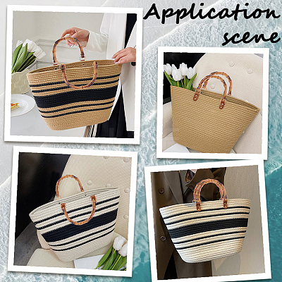 4Pcs 2 Styles Resin Imitation Bamboo Bag Handles DIY-BBC0002-90B-1