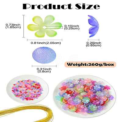 DIY Round Flower Acrylic Beads Jewelry Making Kits DIY-CJ0002-82-1