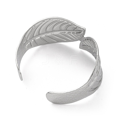 304 Stainless Steel Cuff Bangles for Women BJEW-G729-04P-1
