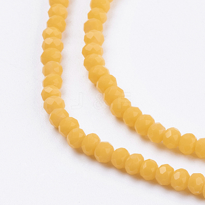 Opaque Solid Color Glass Bead Strands GLAA-F078-A05-1