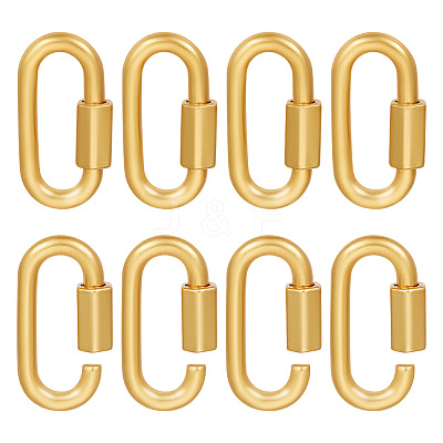 8Pcs Alloy Screw Carabiner Lock Charms FIND-UN0003-31G-1