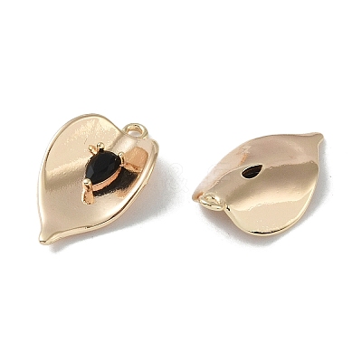 Brass Cubic Zirconia Pendants KK-H482-12G-05-1