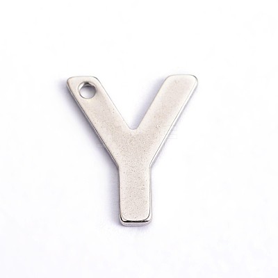Tarnish Resistant 304 Stainless Steel Letter Charms LS-X-STAS-O072-Y-1