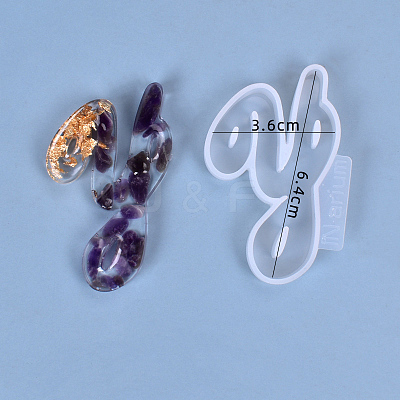Letter DIY Silicone Molds DIY-I034-08Y-1