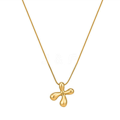 304 Stainless Steel Alphabet Pendant Necklaces for Men and Women GP1122-24-1
