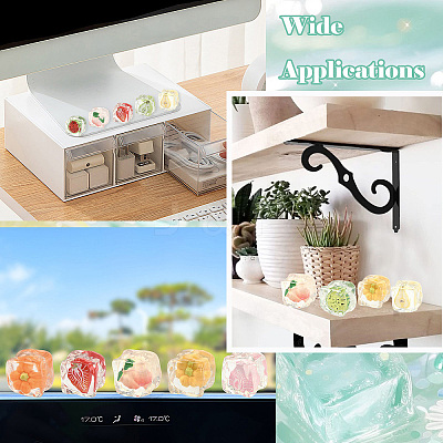 20Pcs 10 Styles Transparent Resin Cabochons RESI-CJ0005-43-1