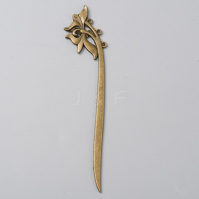 Alloy Lotus Hair Sticks MRMJ-WH0077-101B-1