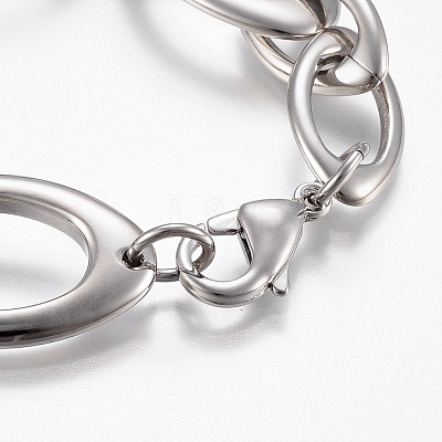 304 Stainless Steel Chain Bracelets BJEW-I252-02P-1