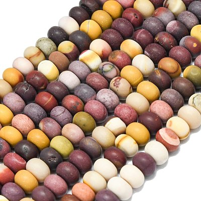 Natural Mookaite Beads Strands G-P575-A11-8x5mm-1