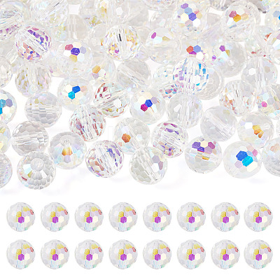 80Pcs AB Color Plated Glass Beads EGLA-TA0013-01A-1