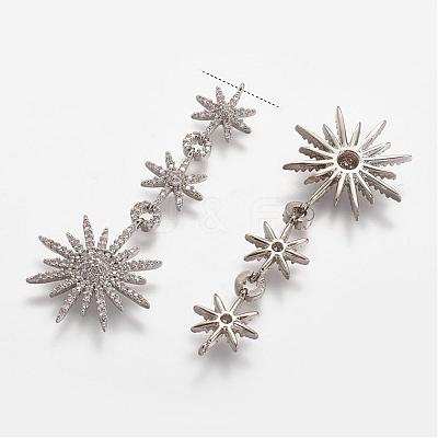 Brass Micro Pave Cubic Zirconia Pendants ZIRC-N025-63P-1