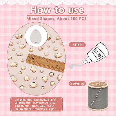 4 Sets Acrylic Sew on Rhinestone DIY-GA0007-23-1