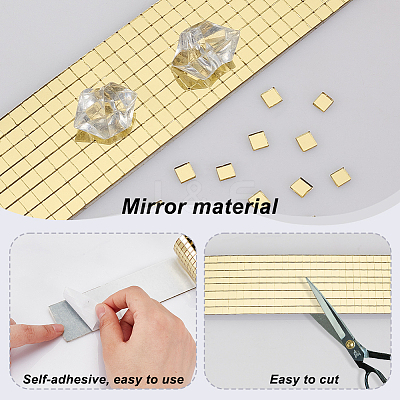 6 Sheets 6 Styles Self Adhesive Glass Cabochons MOSA-GA0001-02-1