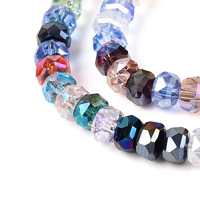 Electroplate Transparent Glass Beads Strands EGLA-N022-05A-C01-1